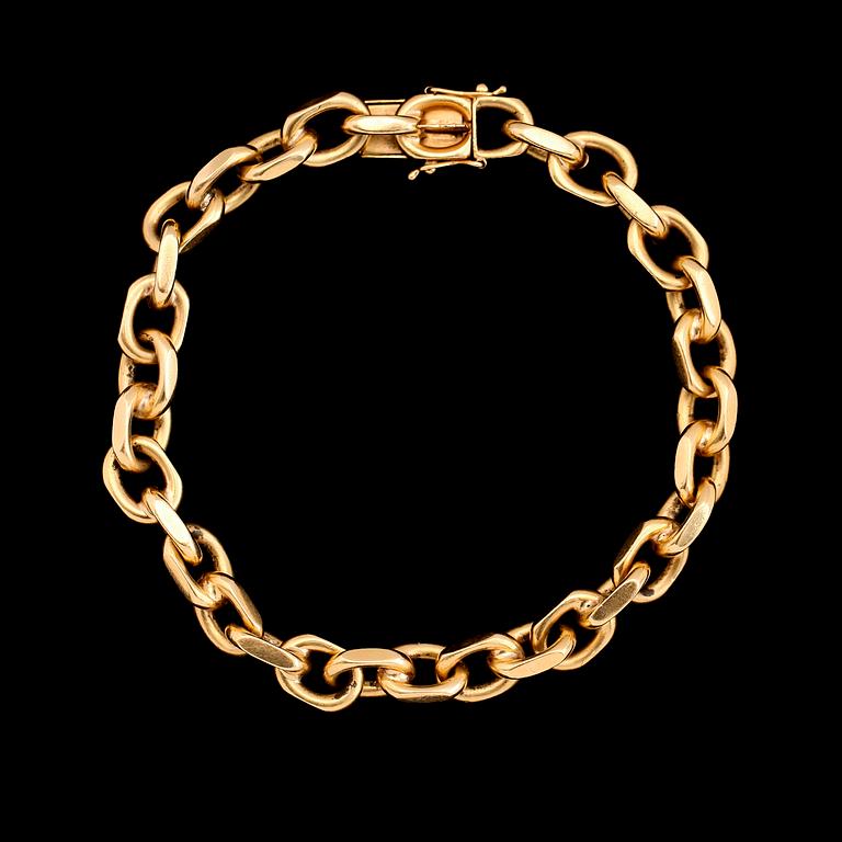 ARMBAND, 18K guld, Stockholm 1960. Vikt ca 34 gram.