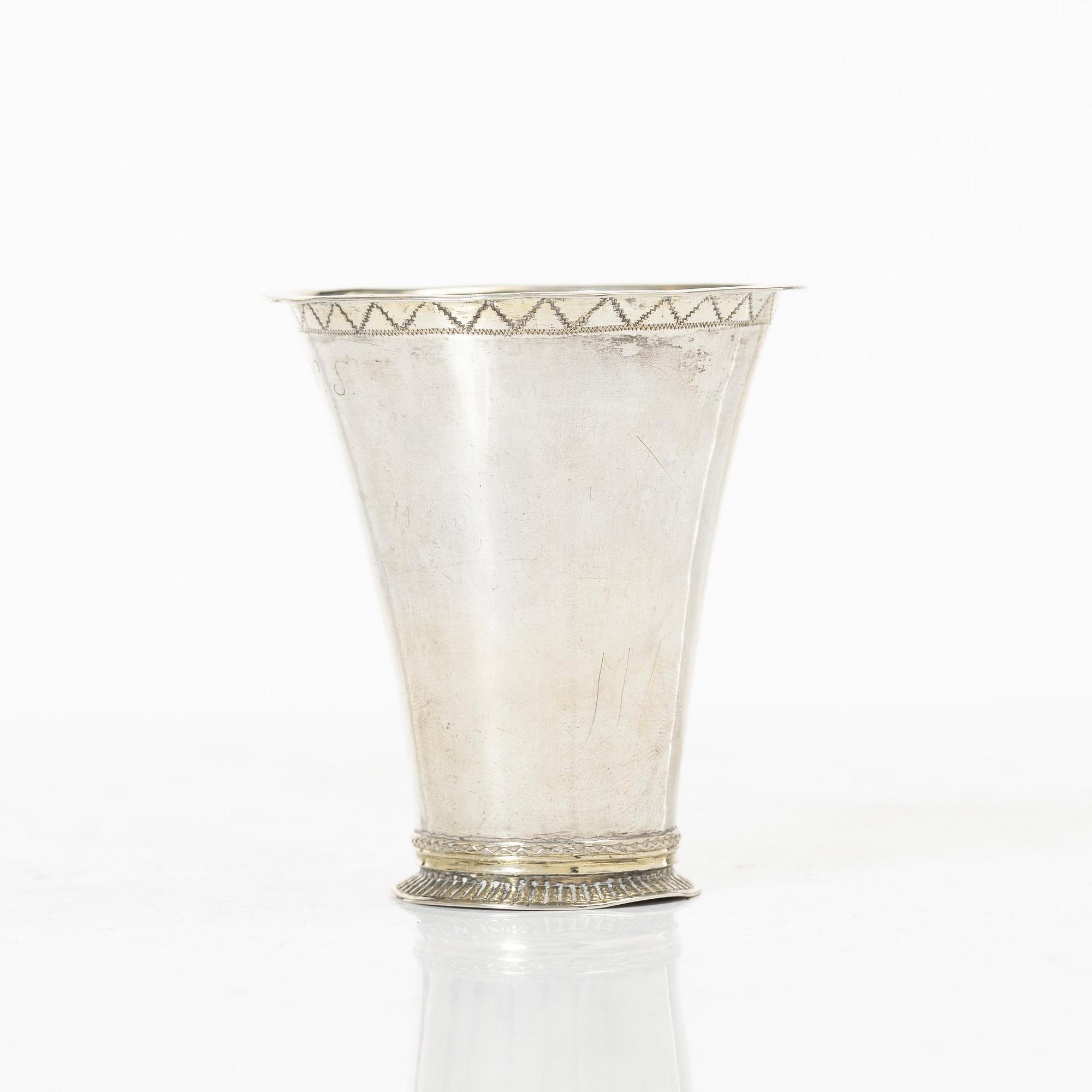 Anders Schotte, bägare, silver, Uddevalla 1777.