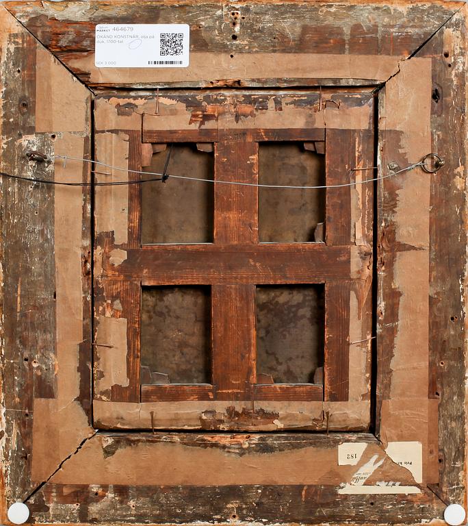 OKÄND KONSTNÄR, olja på duk, 1700-tal.