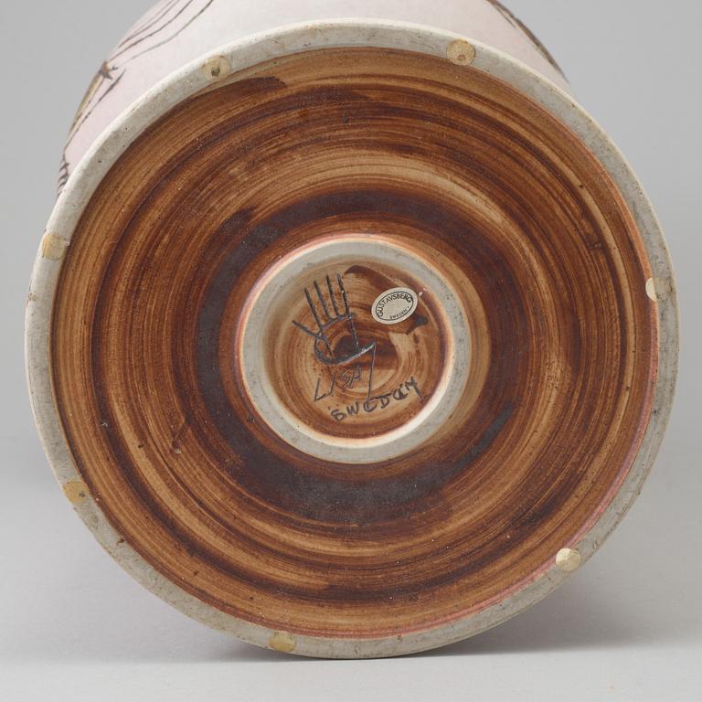 A stoneware vase from Gustavsberg by Lisa Larson.