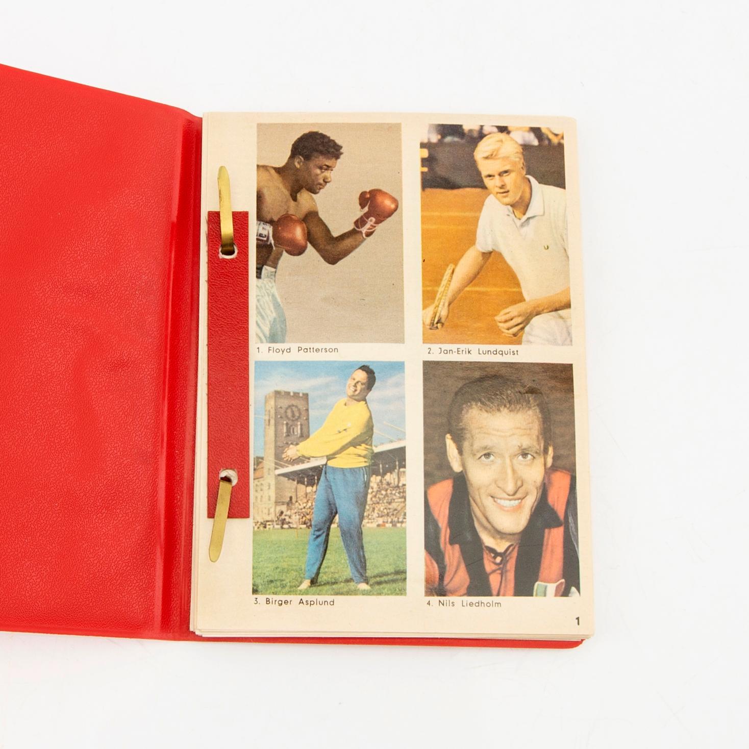 Idolkort, "Sportens stjärnor", bl a Cassius Clay, Nacka Skoglund mfl Hemmets Journal, 1960-tal.