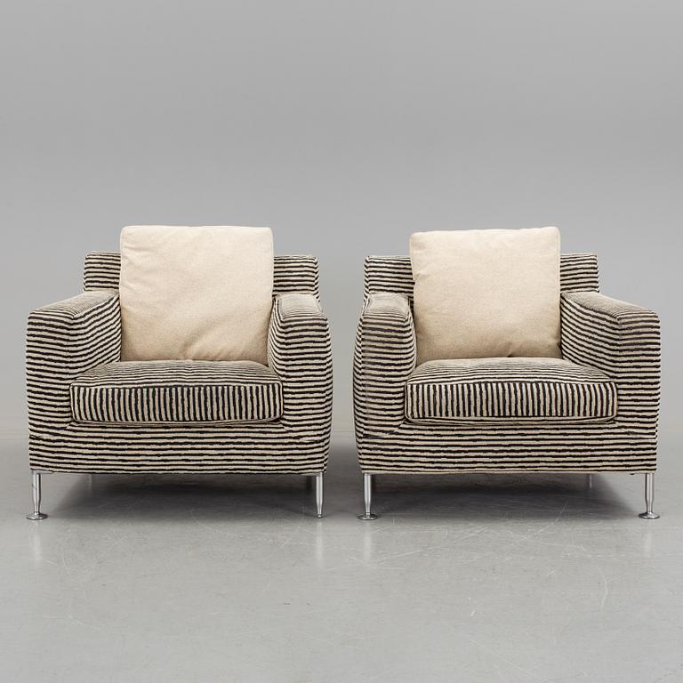 A PAIR OF ANTONIO CITTERIO "HARRY" ARMCHAIRS FOR B&B ITALIA, ITALY. Model designed in 1995.