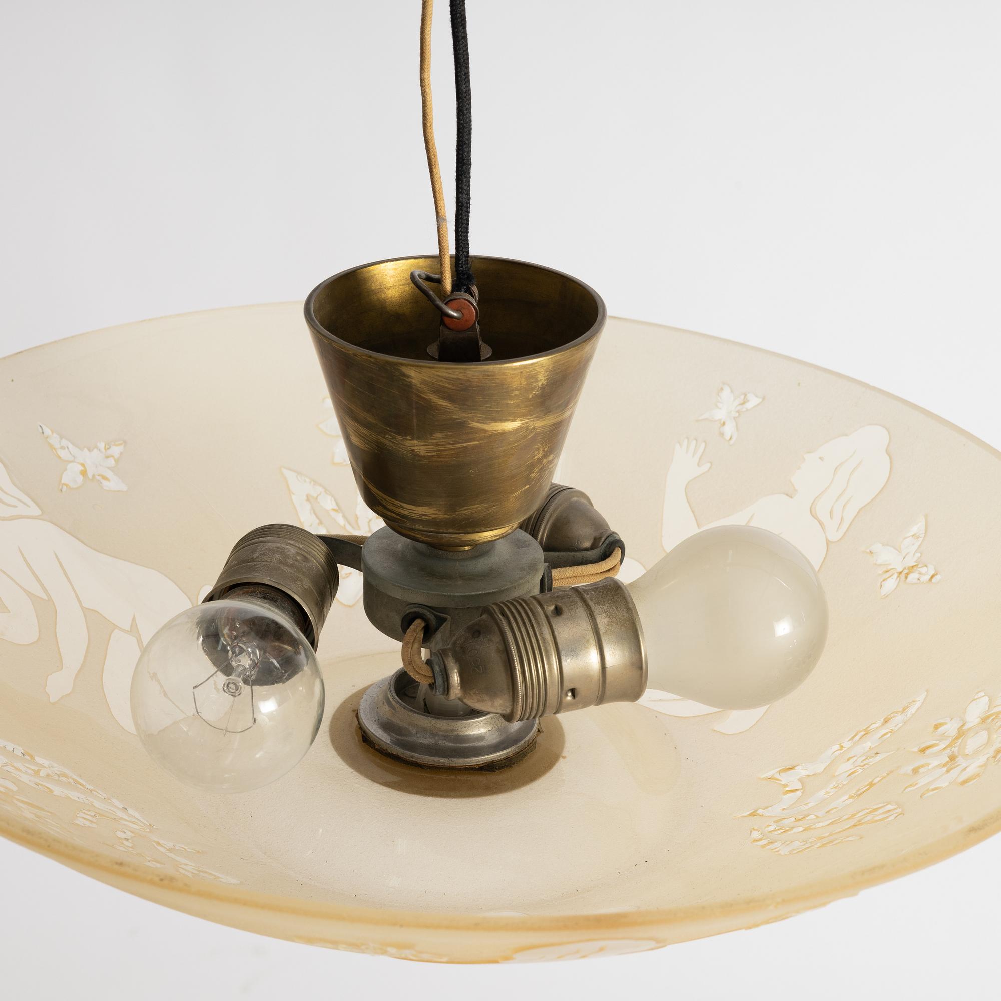 Ceiling lamp, Swedish Modern, 1940s.