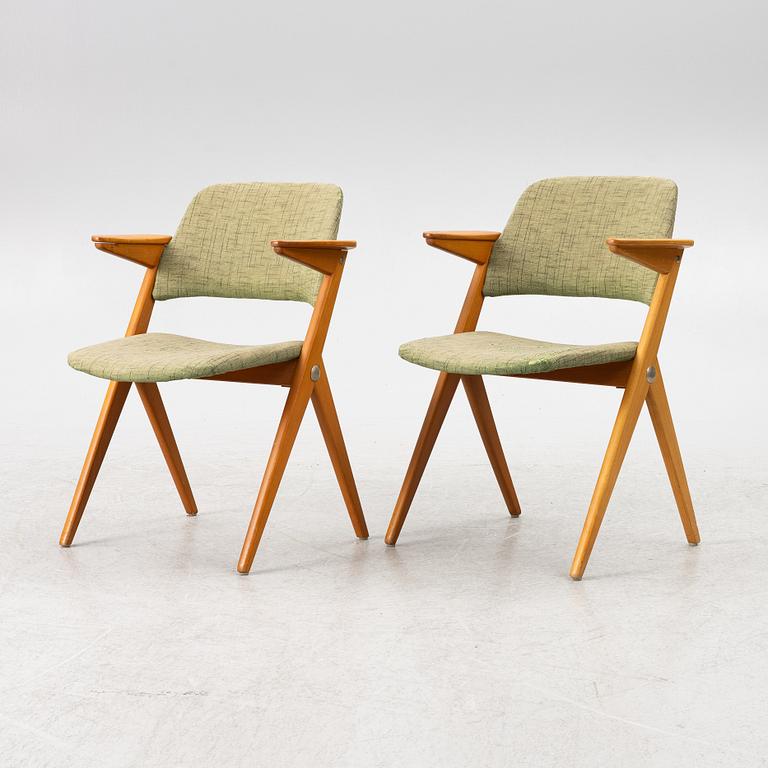 Bengt Ruda, a pair of armchairs, from the Triva series, Nordiska Kompaniet mid 20th Century.