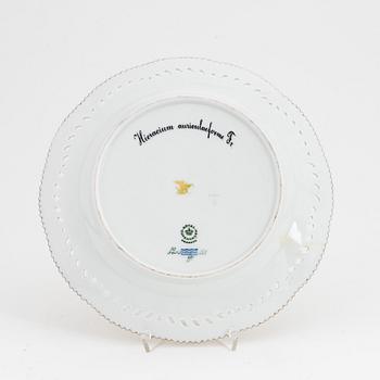 A 'Flora Danica' porcelain plate, Royal Copenhagen, Denmark, 1969-1974.