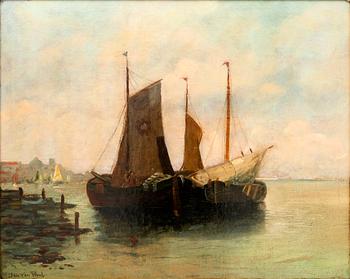 Unknown artist, harbour scene, 19th century.