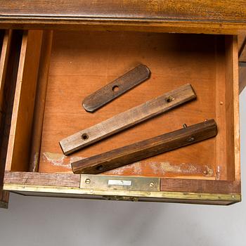 A 20th-century Louis XVI style mahogany veneered writing desk.