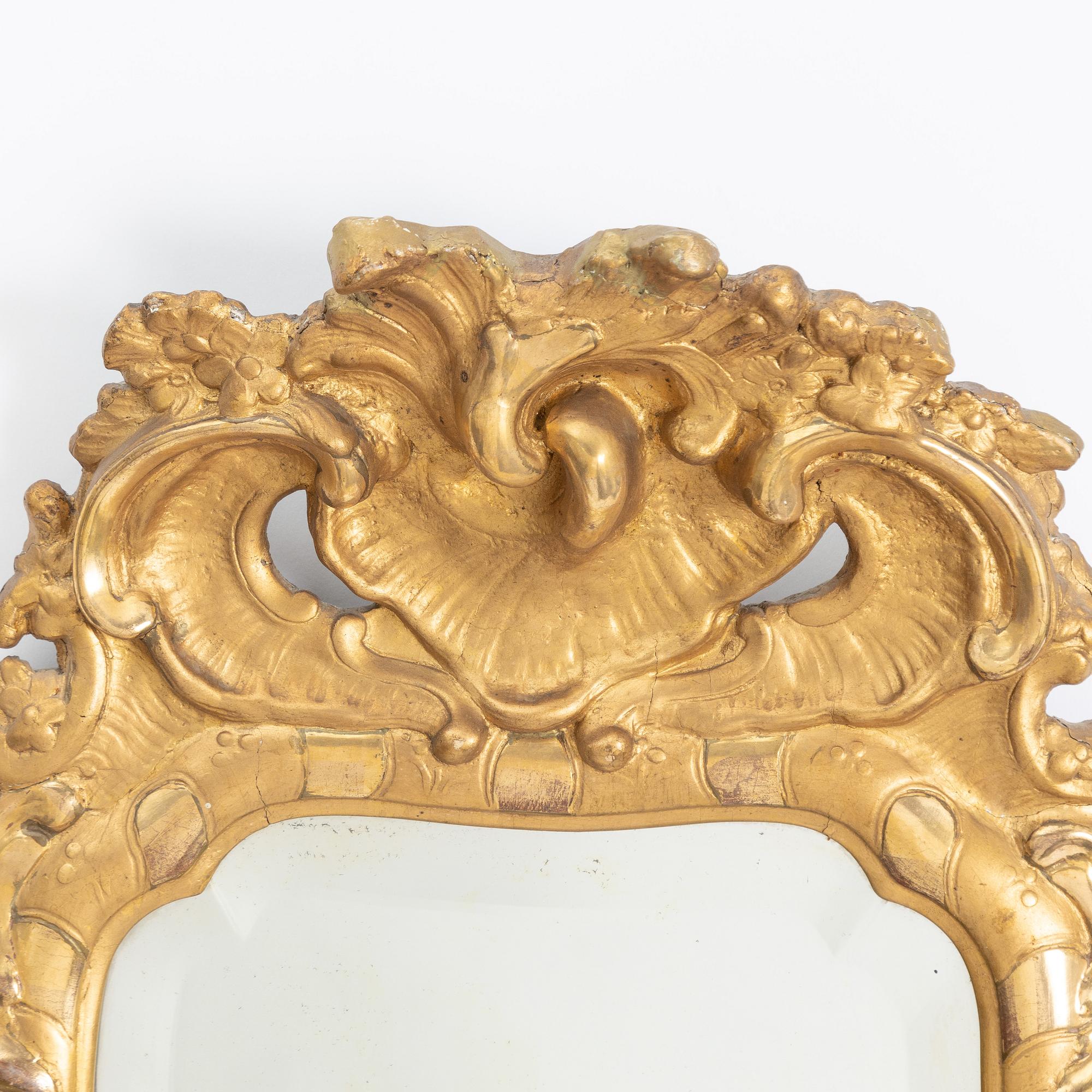 Mirror, Stockholm, second half of the 18th century, Rococo.
