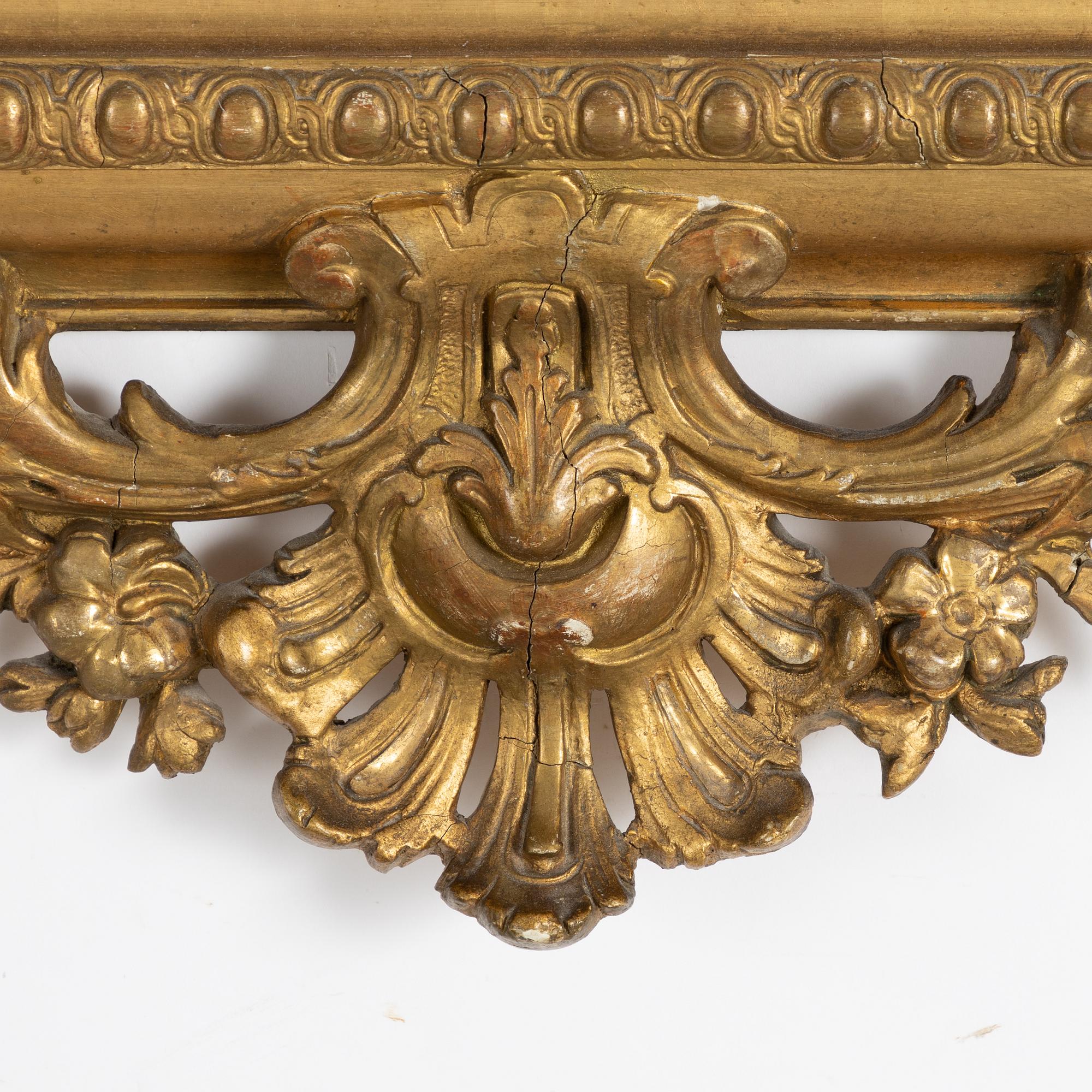 Spegel, rokokostil, omkring år 1900.