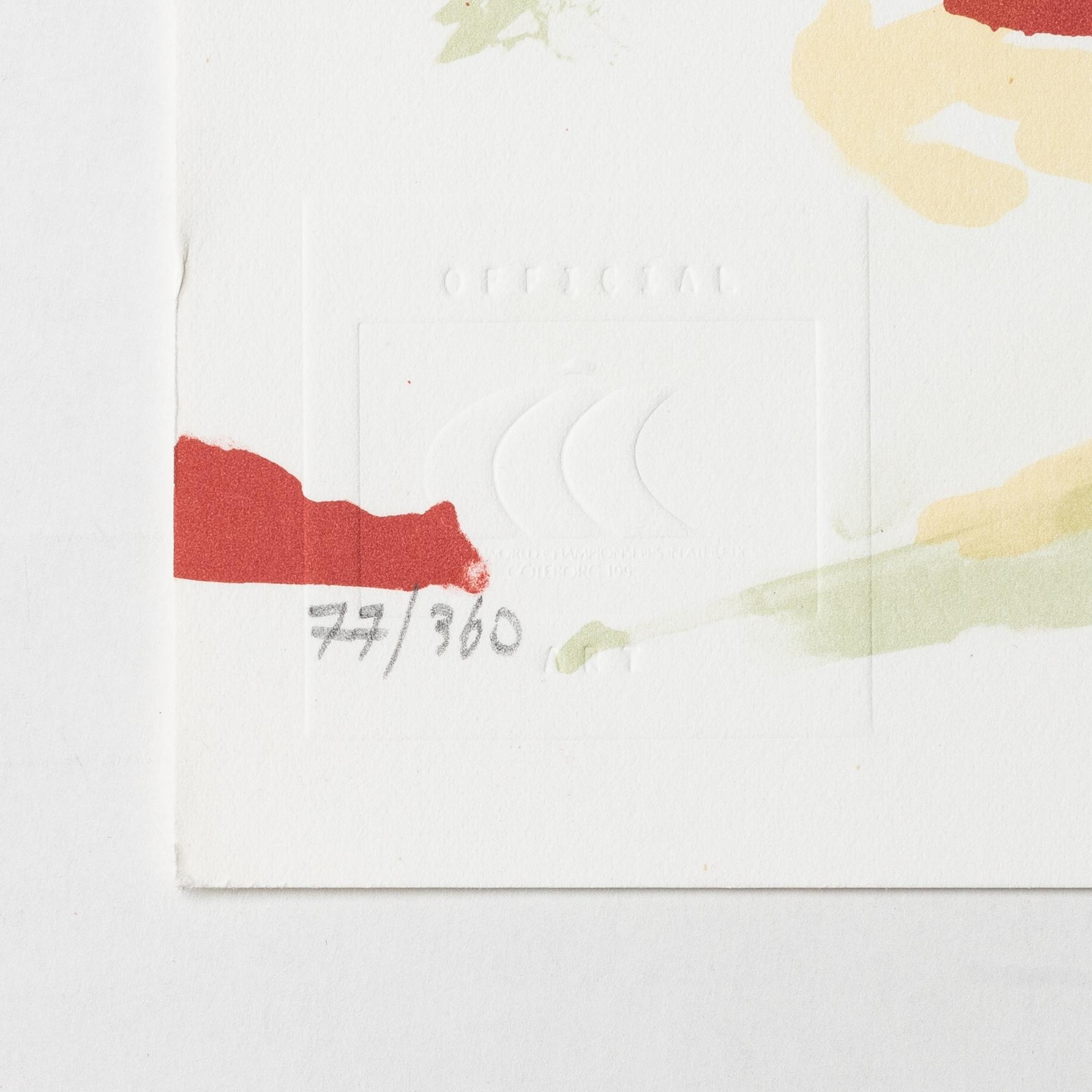 Mapp, 4 litografier,"5Th IAAF World Championships in Athletics Götebog 1995".