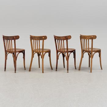 a set of four chairs, early 20th century.