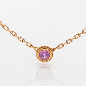 Cartier, necklace, D' amour 18K gold and pink sapphire.