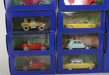 LEKSAKSBILAR MM, 21 st. TINTIN. I kartonger.