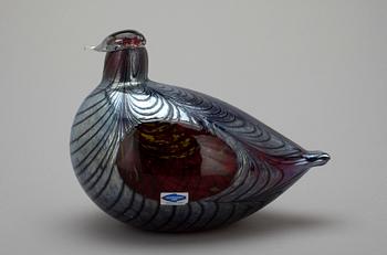 FIGURIN, glas, signerad Oiva Toikka Nuutajörvi Notsjö.