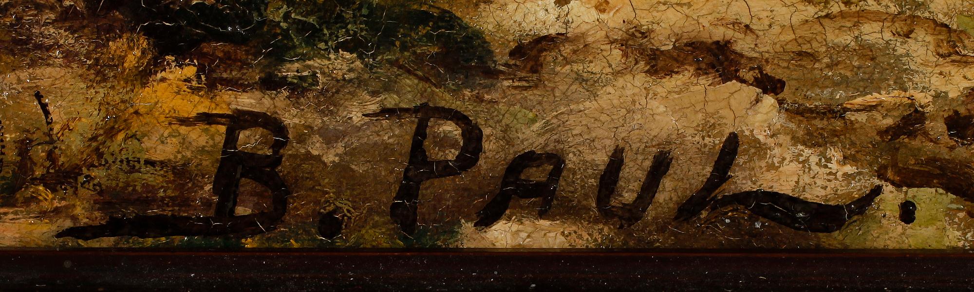 OKÄND KONSTNÄR, olja på duk, 1800-/1900-tal, signerad B Paul.
