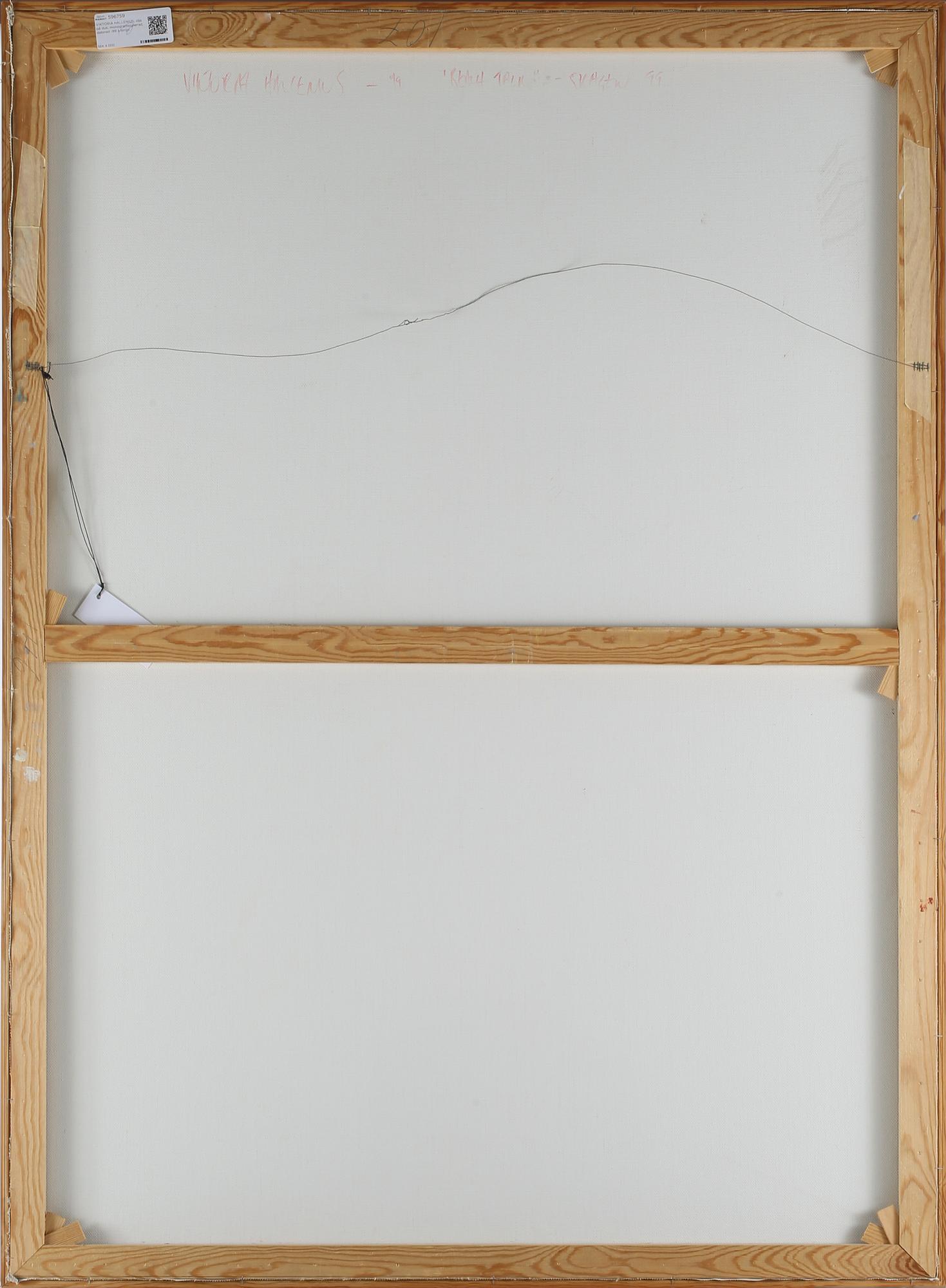 VIKTORIA HALLENIUS, olja på duk, monogramsignerad, daterad -99 à tergo.