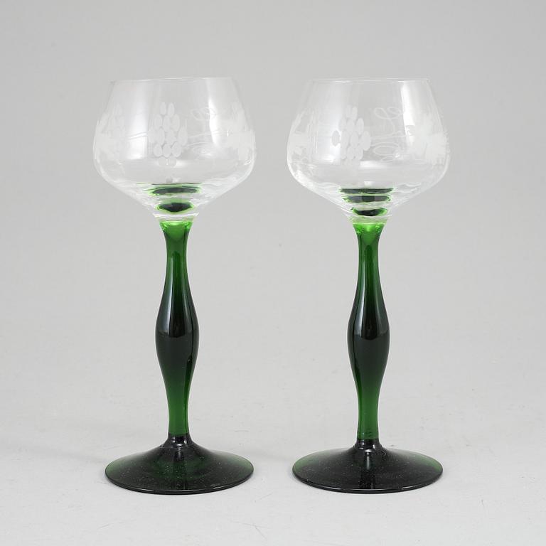 REMMARE/VITVINSGLAS, 12 stycken, glas. Sverige, 1900-tal.