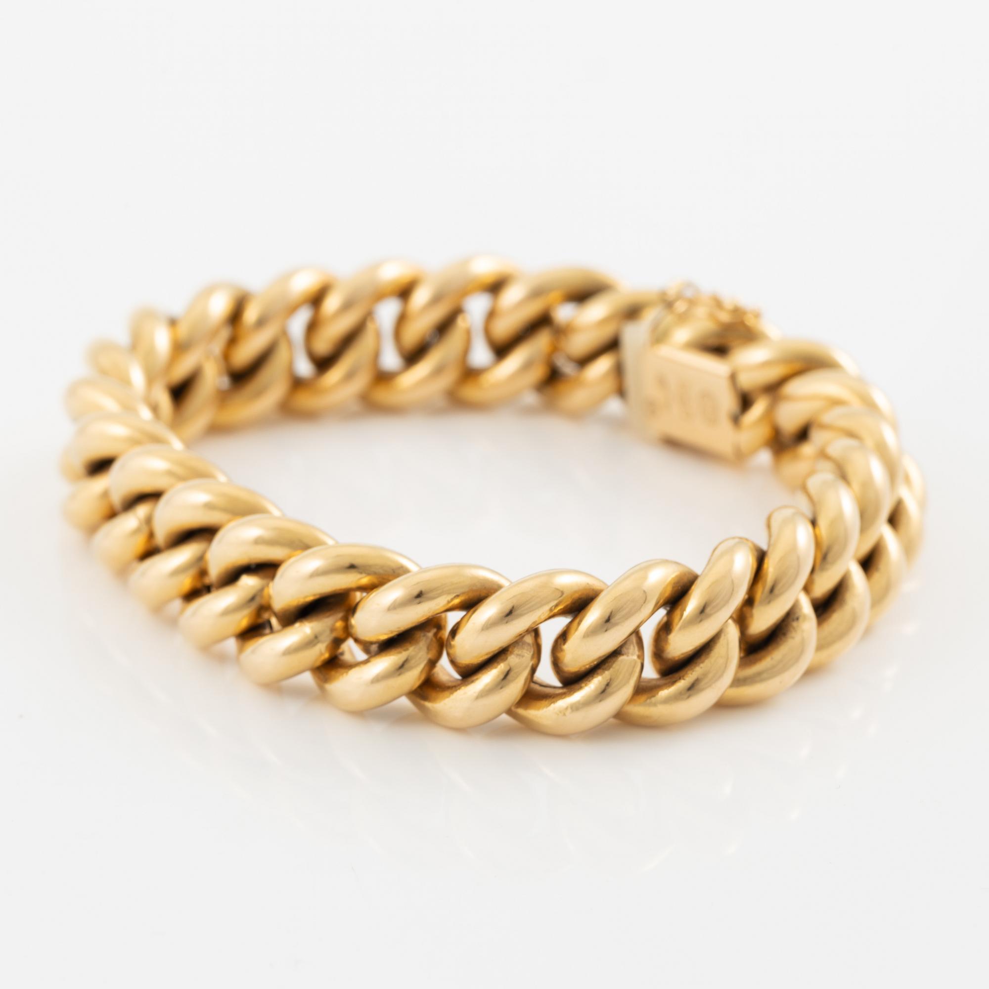 Armband 18K guld pansarlänk.