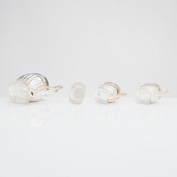Kaffeservis, 3 delar, silver, Kultakeskus, Tavastehus 1993-95.