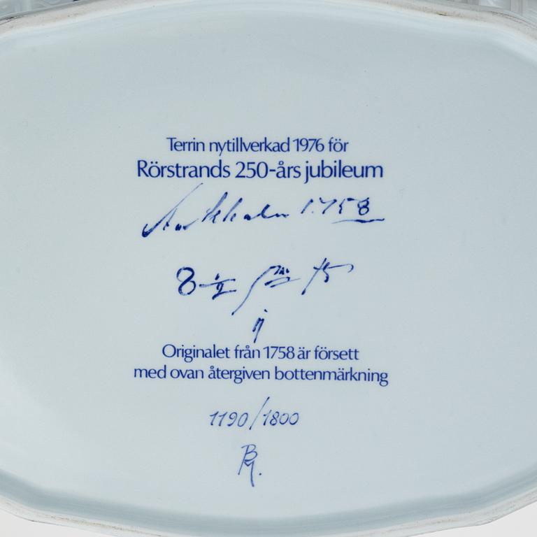 A porcelain terrine, after original from 1758, Rörstrand, 1976.