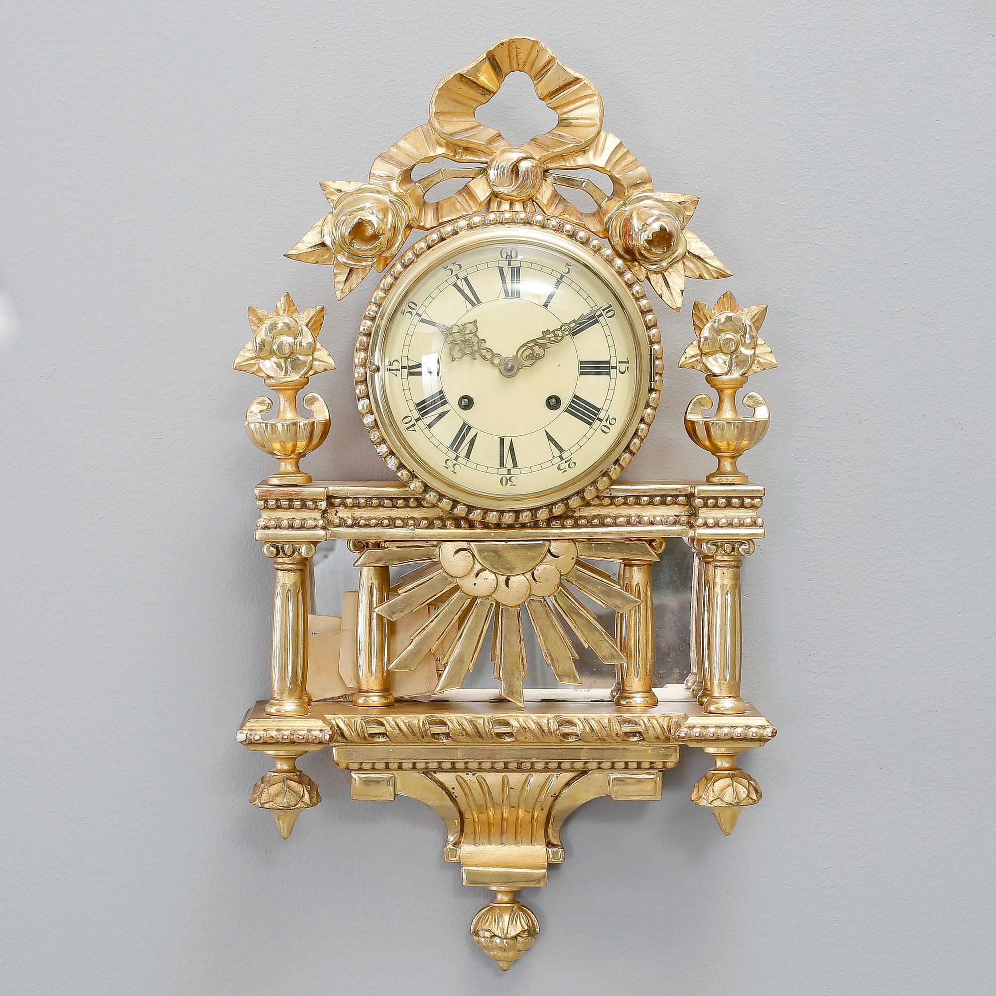 VÄGGPENDYL, gustaviansk stil, 1900-tal.
