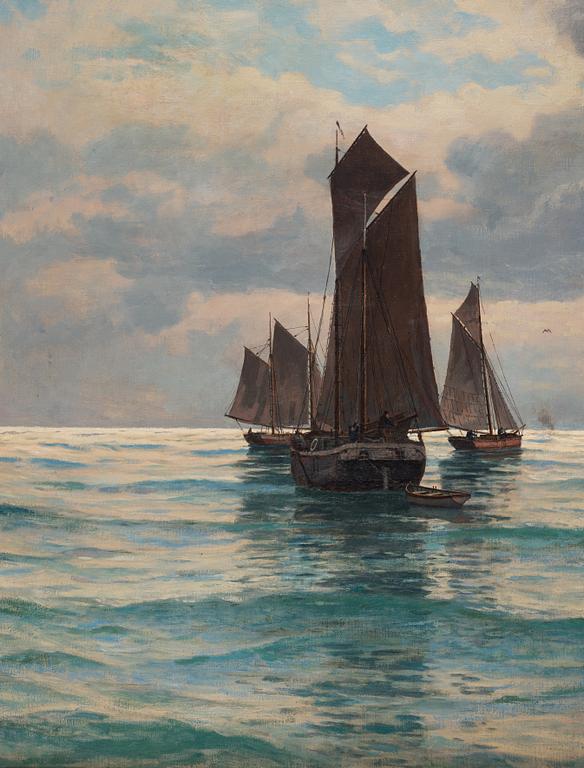 FRIEDRICH STURM, oil on canvas, signed and dated 1903.