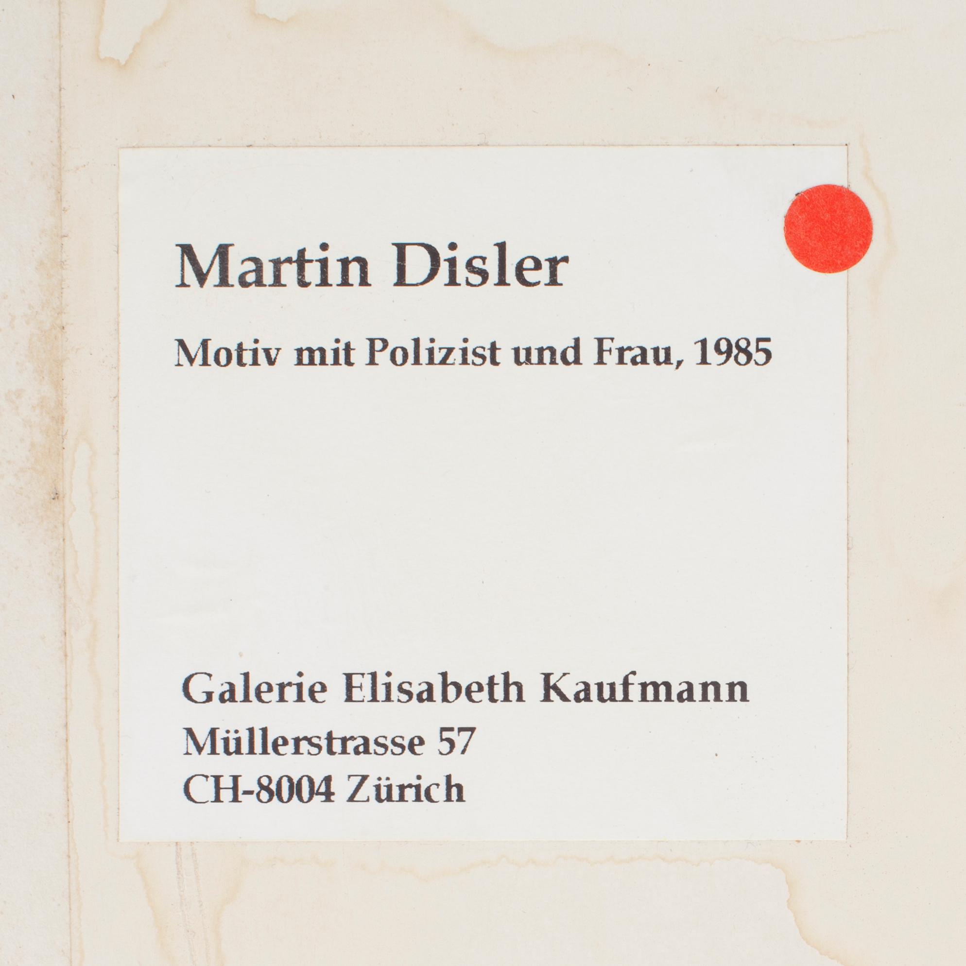 MARTIN DISLER, akvarell, signerad, daterad á tergo 1985.