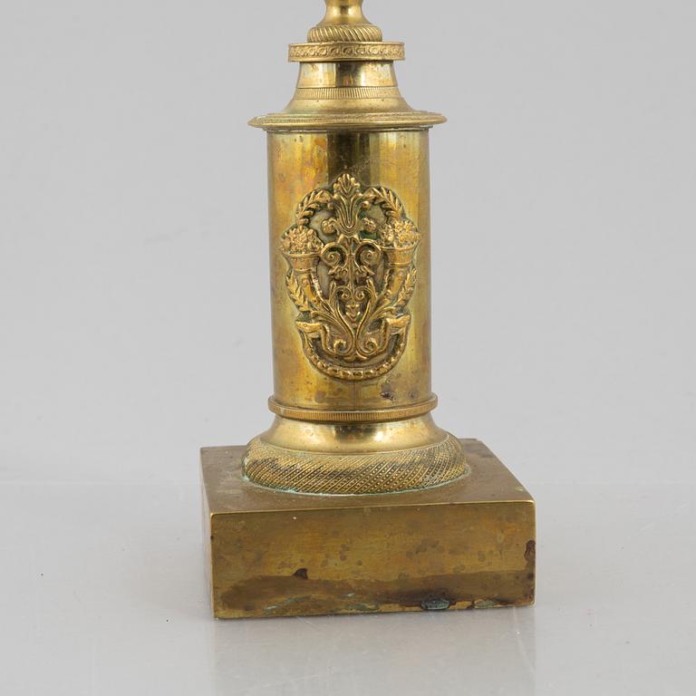 An Empire candelabra, first half of the 19th century.