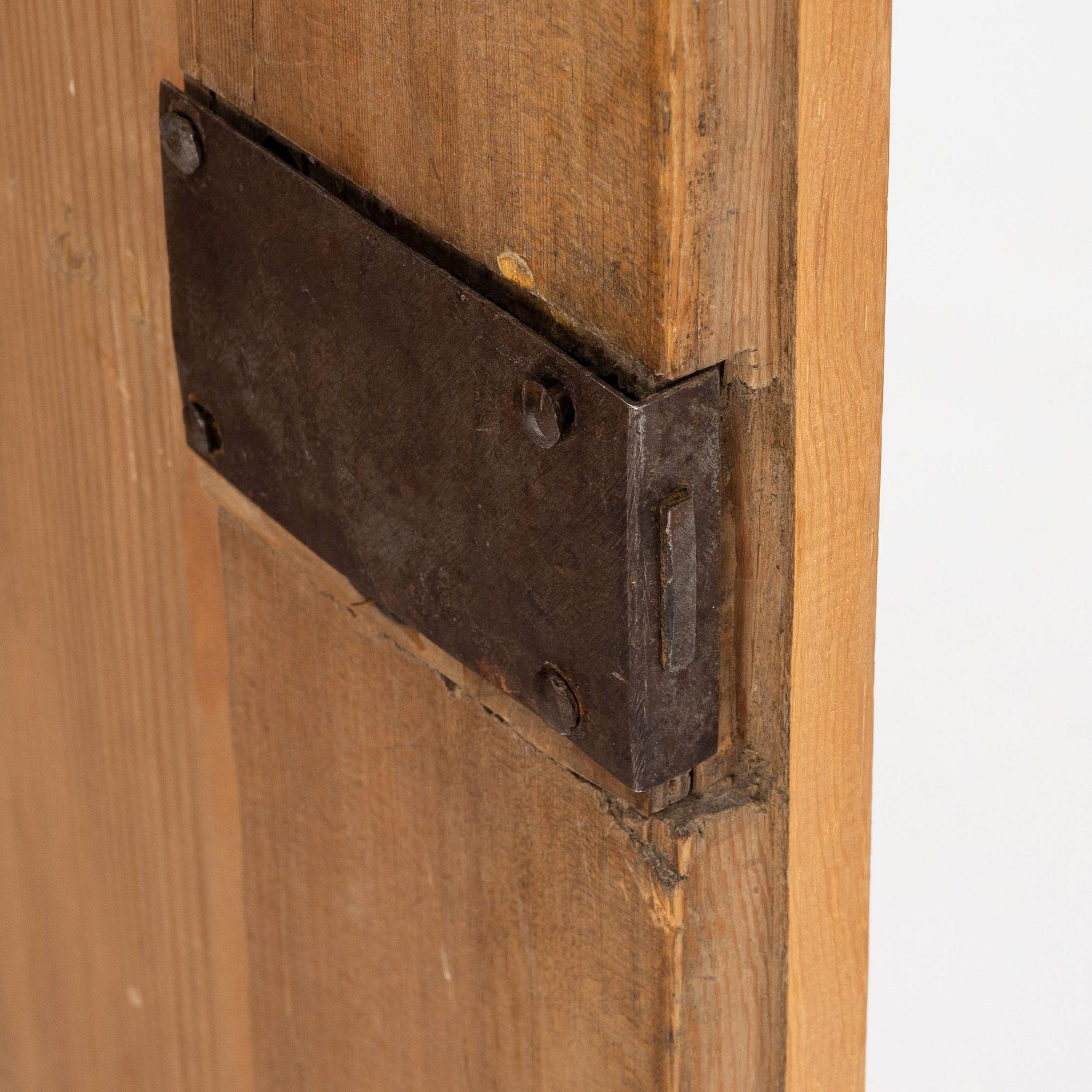 A late Gustavian grey lacquered pine cabinet, Sweden ca 1800.