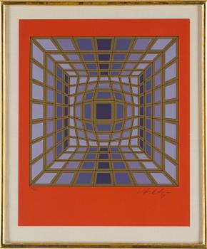 VICTOR VASARELY, serigrafi signerad och numrerad, 44/200.