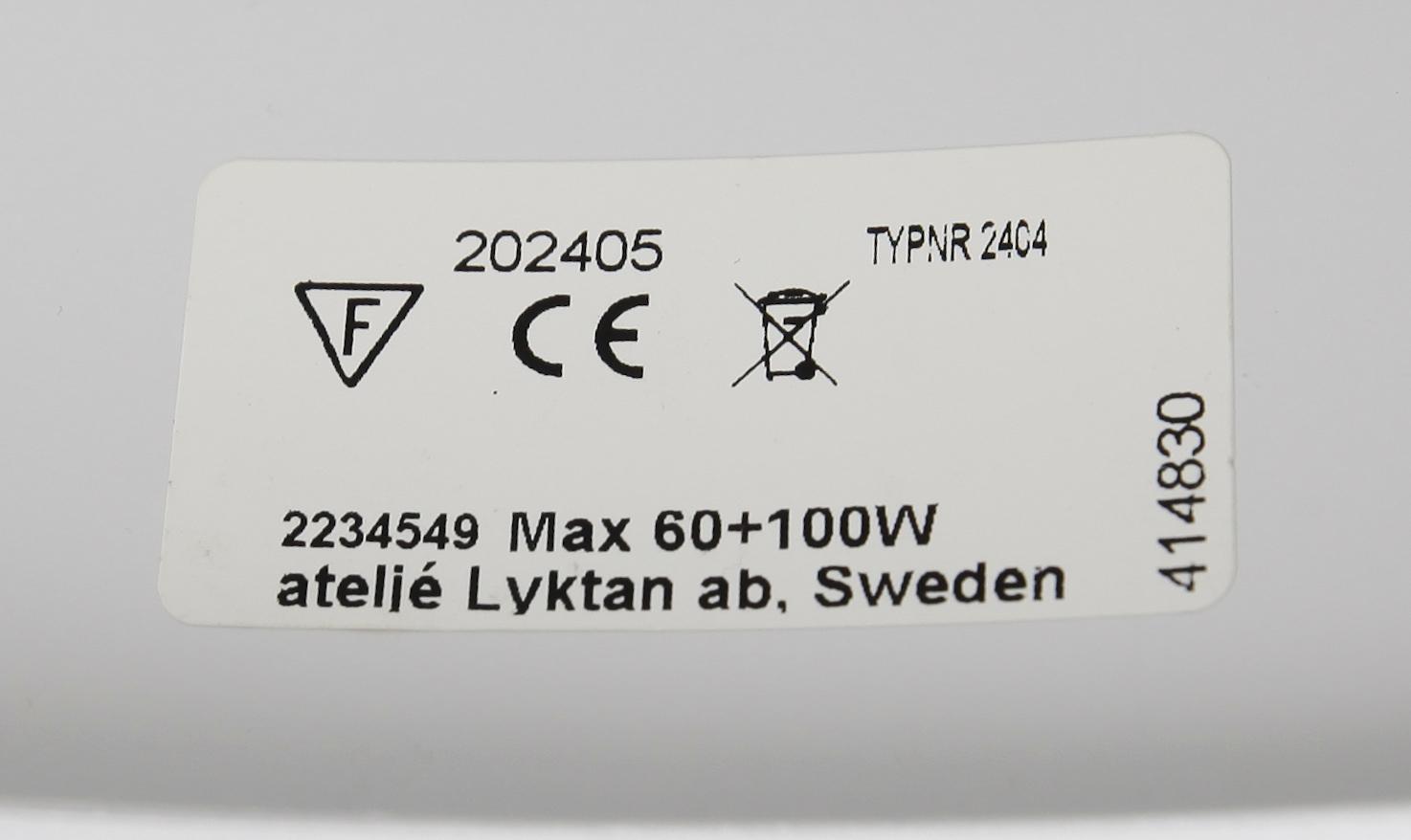 TAKLAMPA, "Bumlingen", Anders Pehrson, Ateljé Lyktan. Höjd 23 cm.