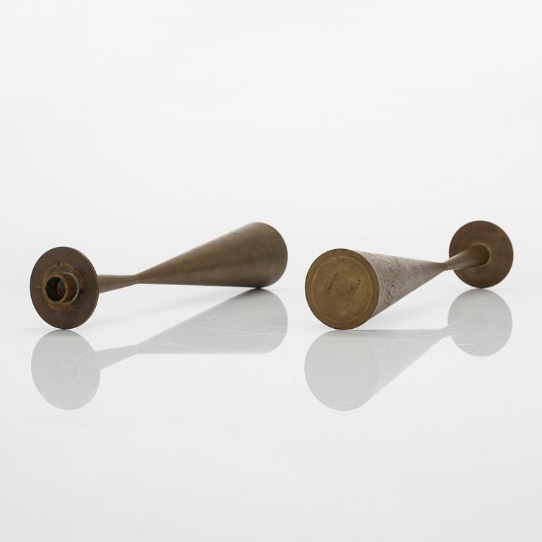 Tapio Wirkkala, a pair of model TW 189 candlesticks for Kultakeskus, Hämeenlinna 1970s.