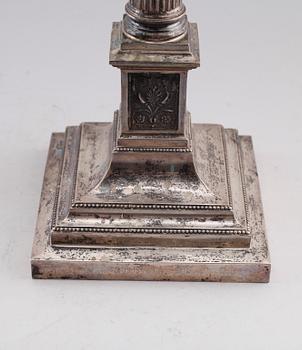KANDELABRAR, 1 par, silver, K Andersson, Stockholm 1900. Vikt ca 3290 g.