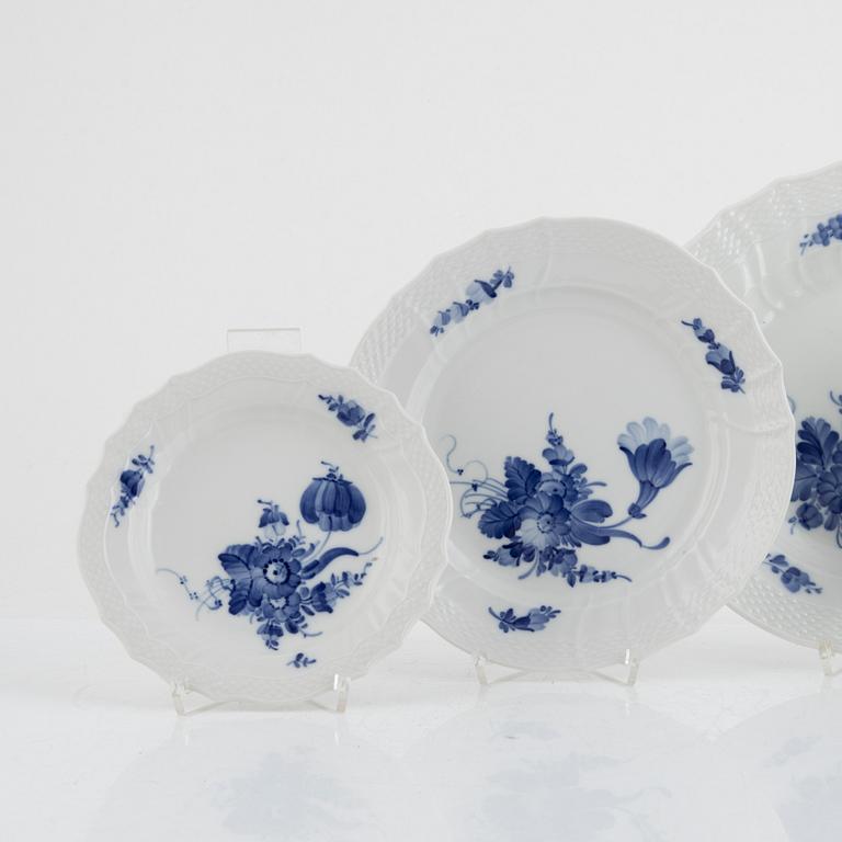 Matervis, 79 pieces, "Blue Flower", Royal Copenhagen, Denmark.