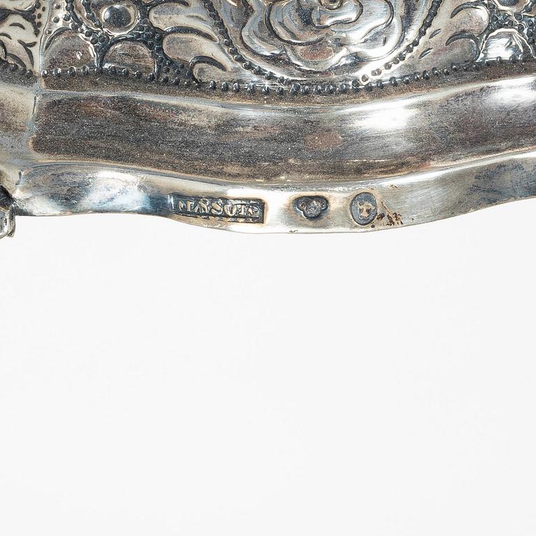A Swedish silver Empire sugar bowl, mark of Johan Wilhelm Ohlsson, Lidköping (1837–1847).