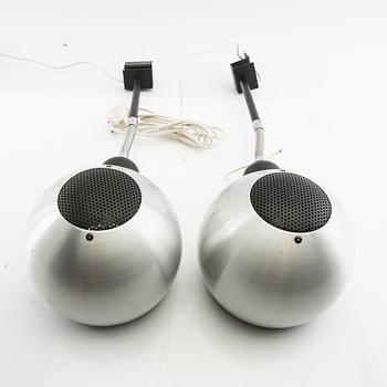 Wall lamps a pair and table lamp "Klot 3" Hemi late 20th century.