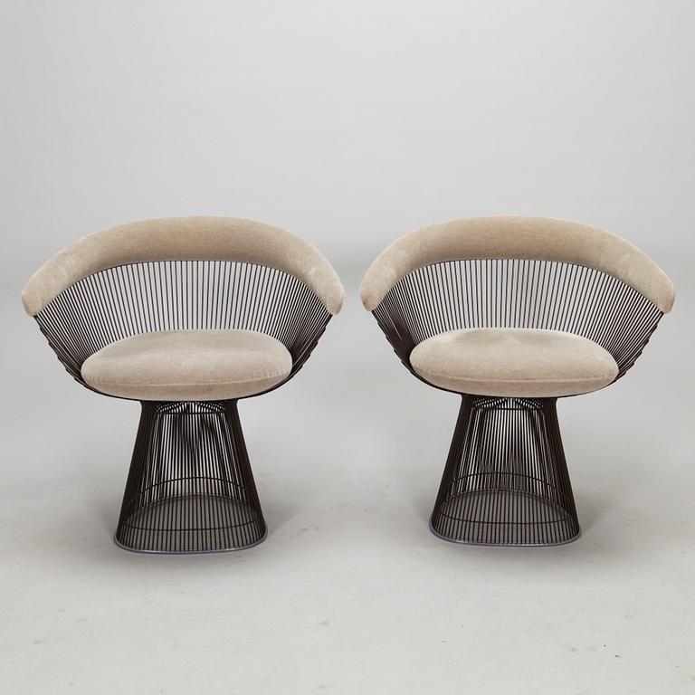 Warren Platner, a pair of "Platner Side Chair" chairs, Knoll International, post 1966.