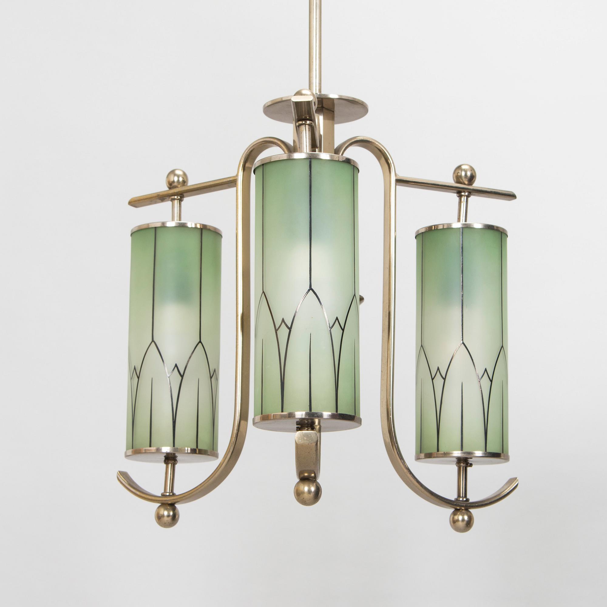 Taklampa, art deco 1920-tal.