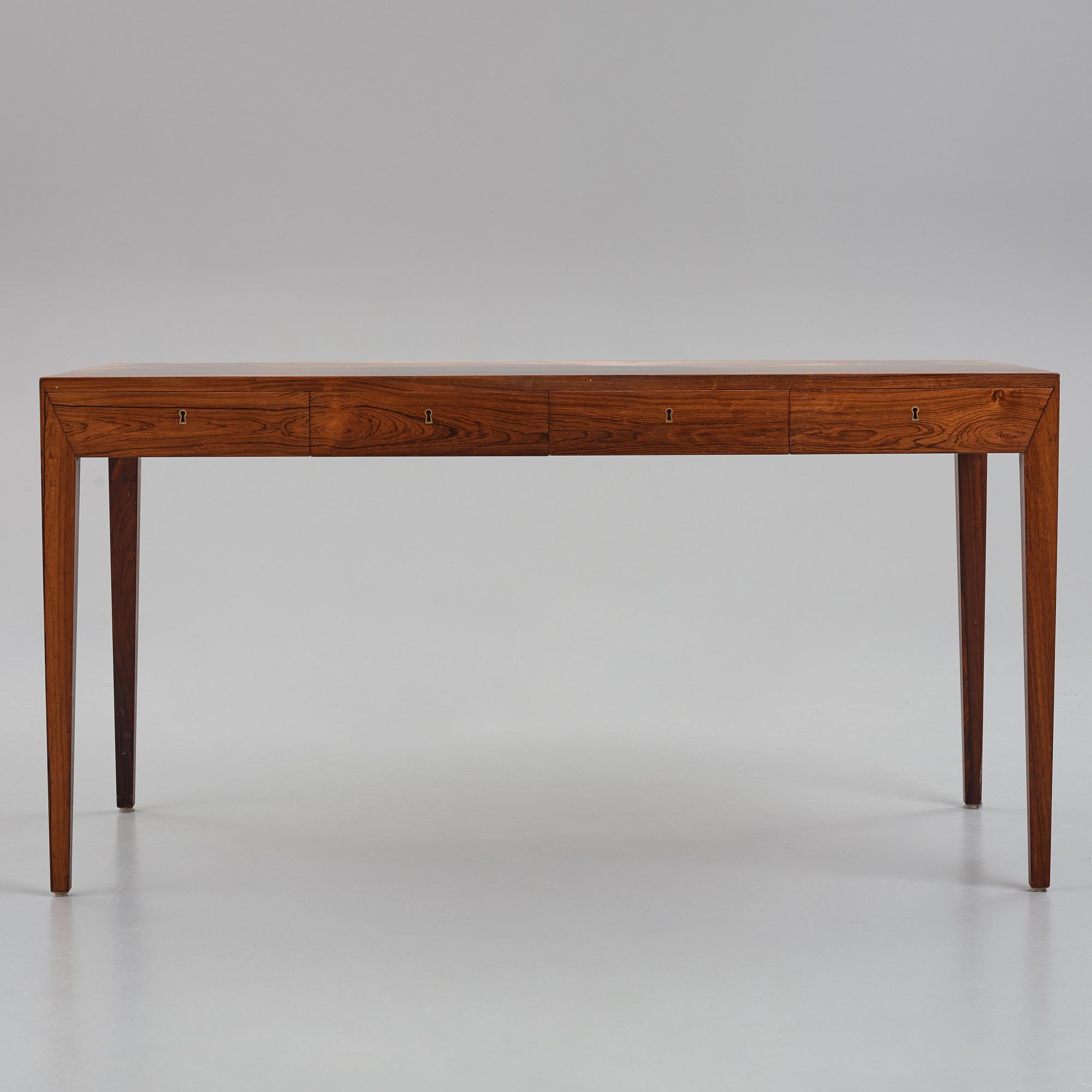 Severin Hansen, a palisander desk, Haslev Møbler, Denmark 1960s.