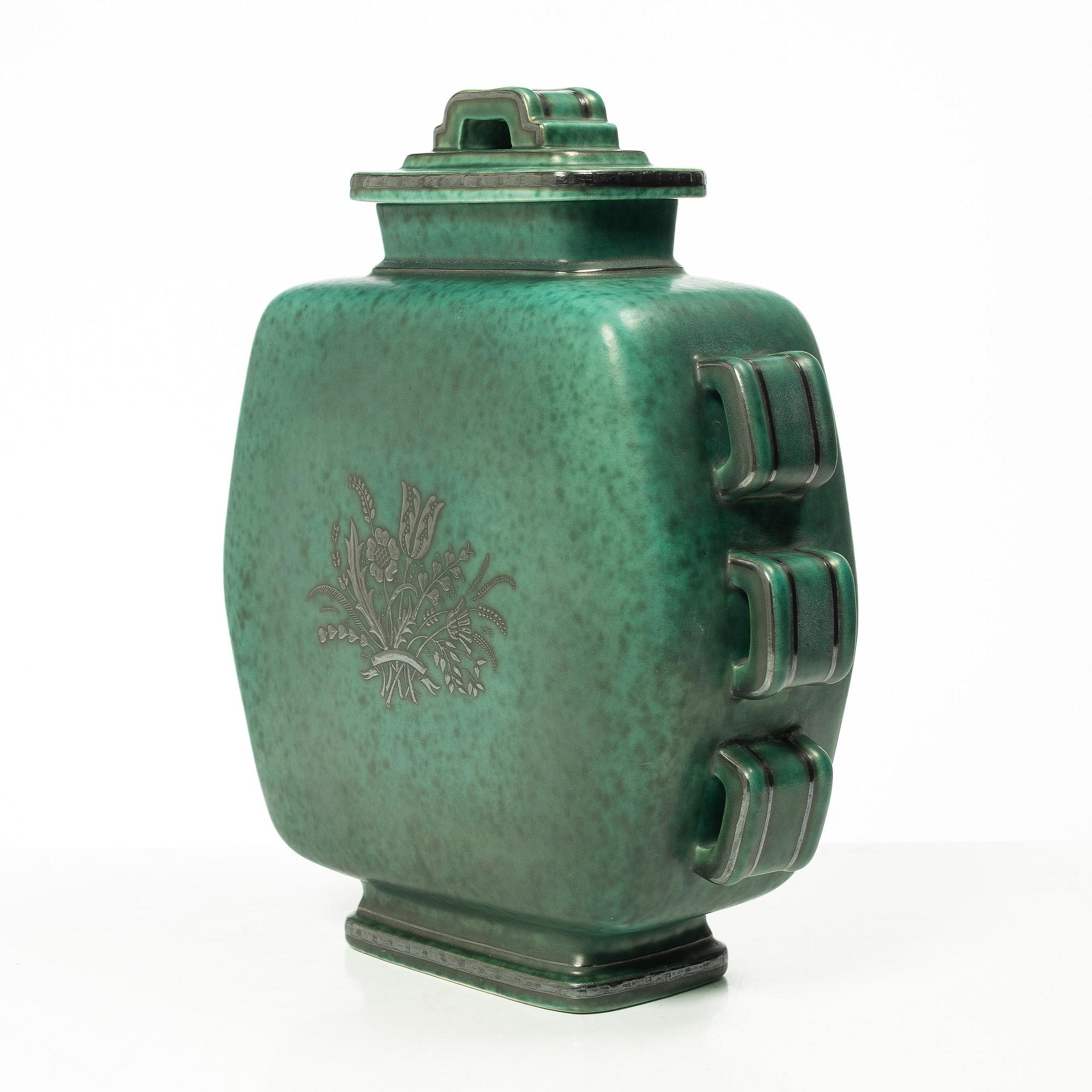 Wilhelm Kåge, lockurna, stengods, "Argenta", Gustavsberg, 1947.