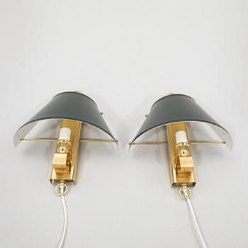 Wall lamps, a pair, model number 6319 by Boréns Lighting, Borås, late 20th century.