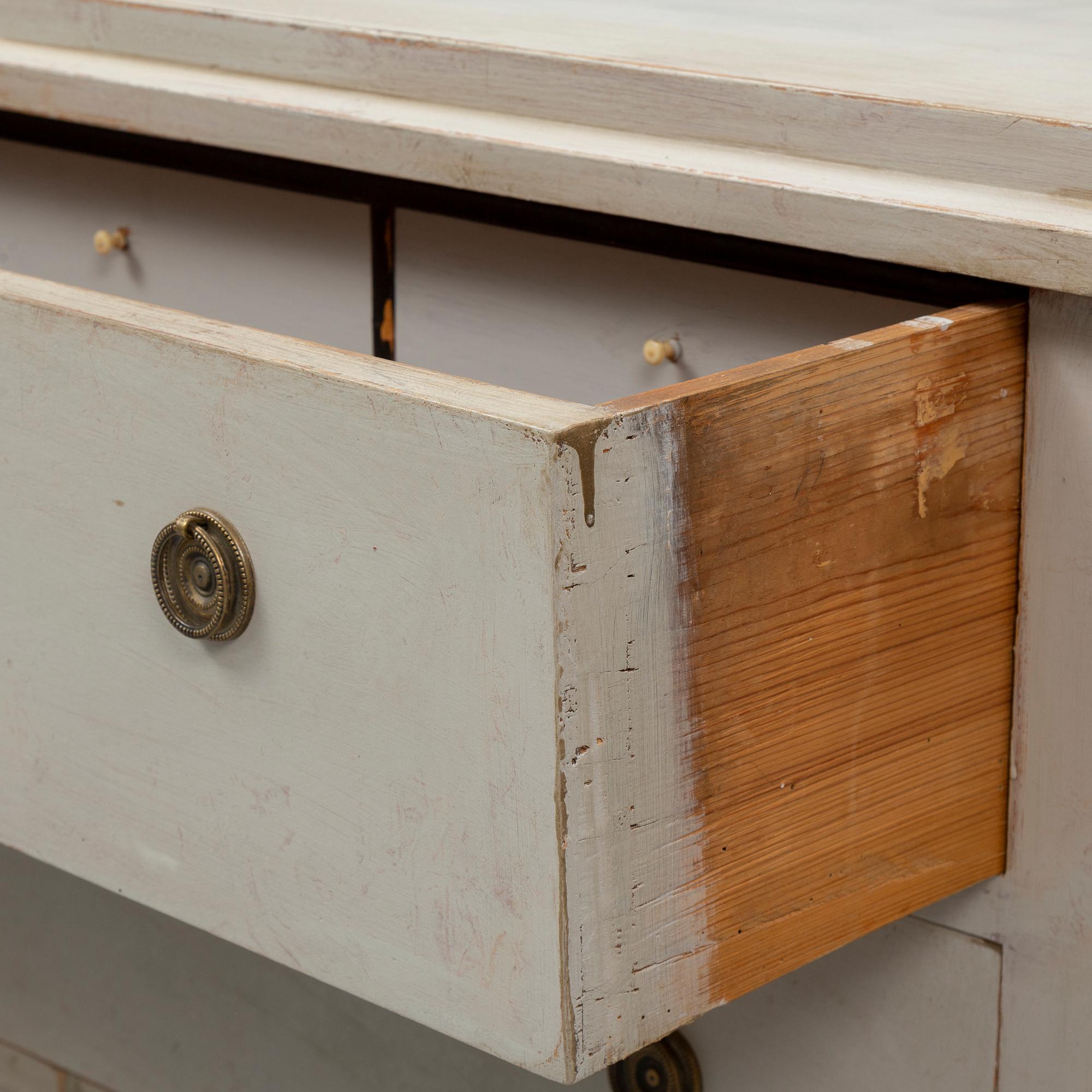 A chest of drawers from the mid 19th century.