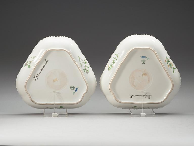 A set of four Royal Copenhagen 'Flora Danica' serving dishes, Denmark, 20th Century.