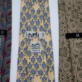 HERMÈS, three silk ties.