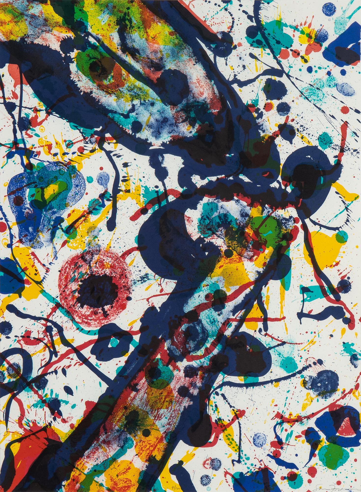 Sam Francis, lithograph in colours, signed 9/100.