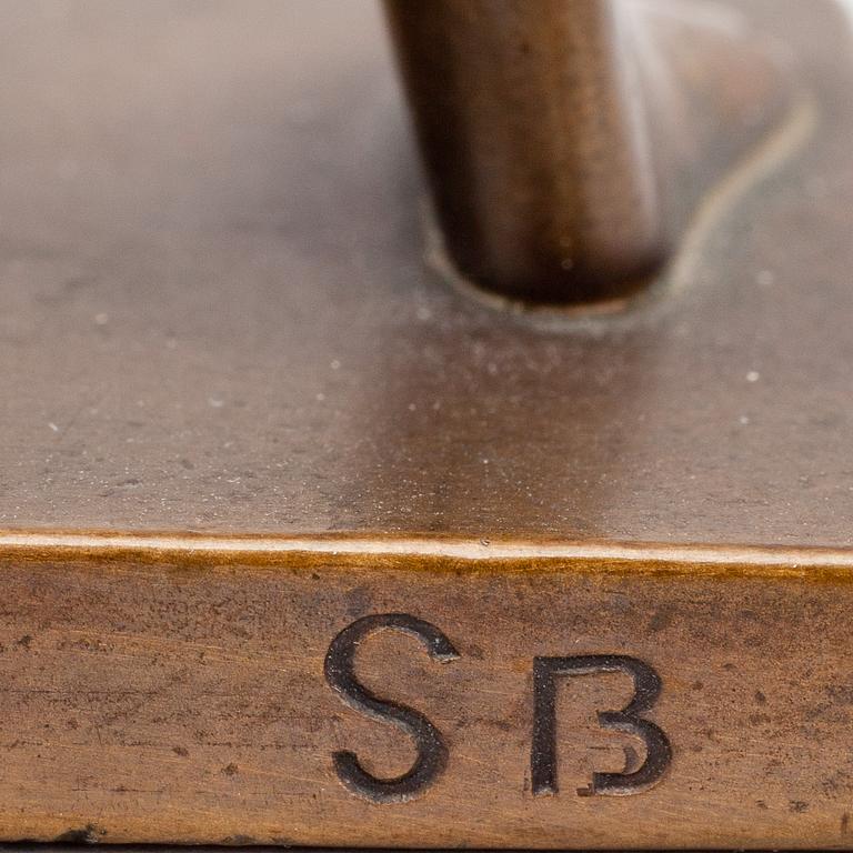 STIG BLOMBERG, skulptur, brons. Sign, Ystads brons.