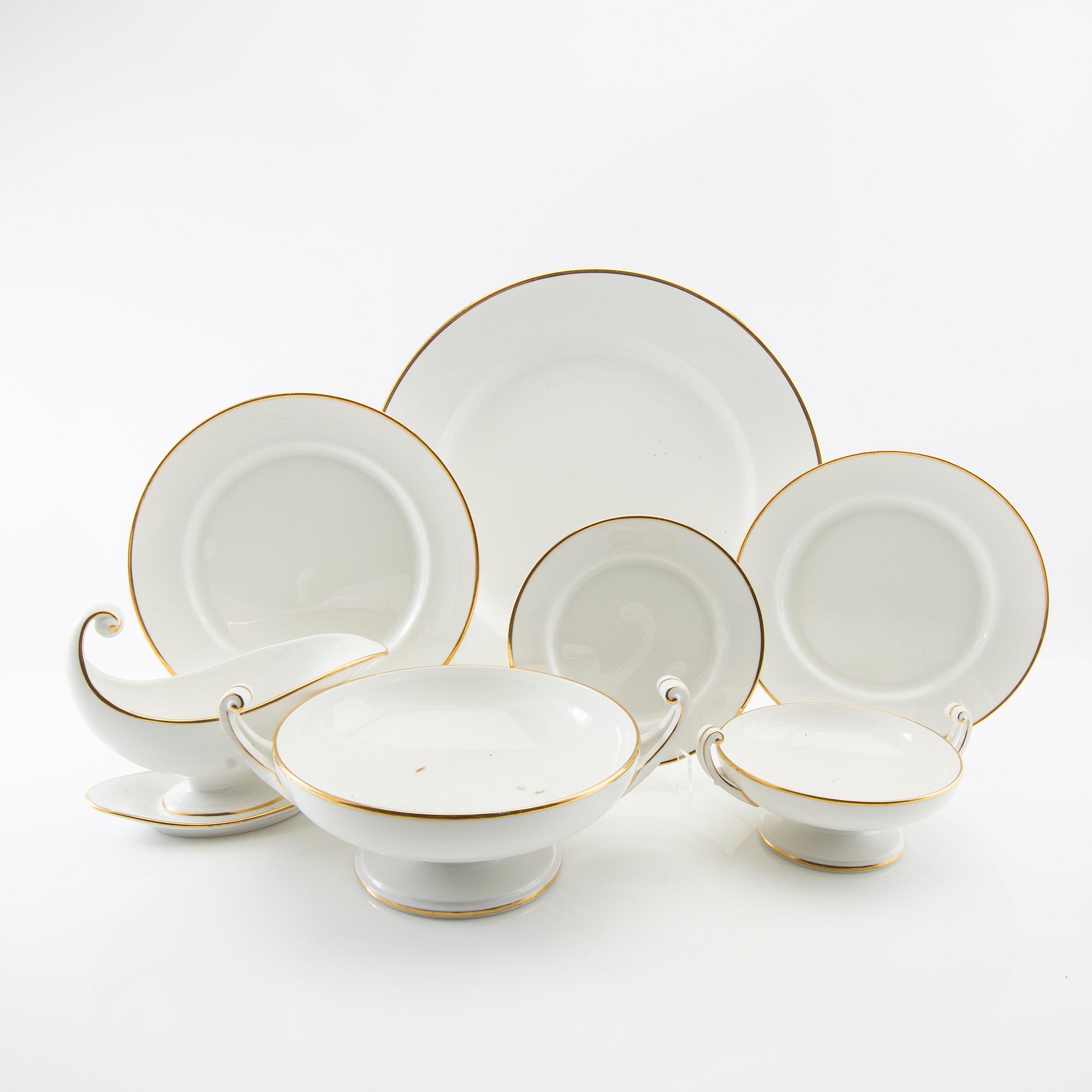 Service approximately 61 pieces Rörstrand first half of the 20th century porcelain.