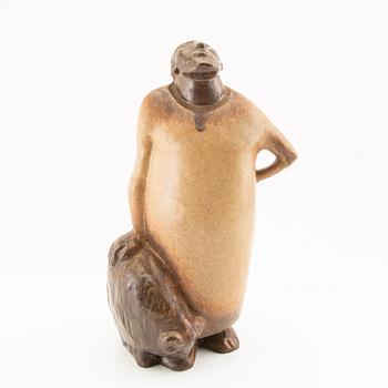 Åke Holm, figurin signerad glaserat stengods.