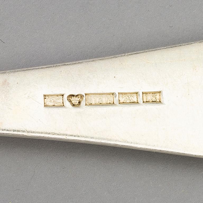 CUTLERY, 72 pcs, silver, Suomen Kultaseppä oy, Turku, Finland 1938. Silver weight circa 2080 g.