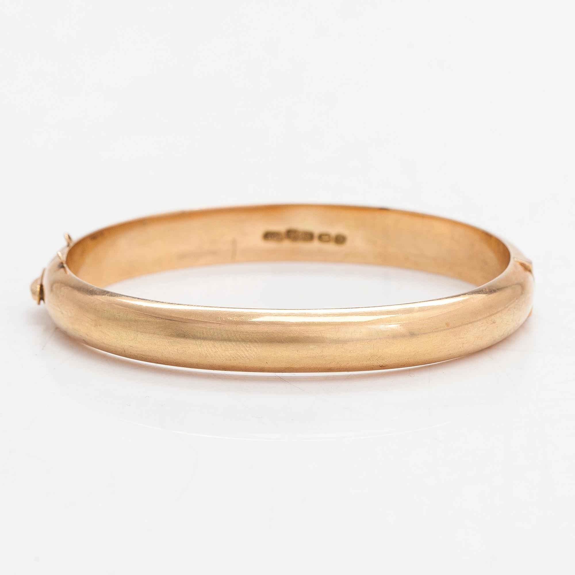 Armring, 14K guld, Aimo Koskinen, Helsingfors 1967.